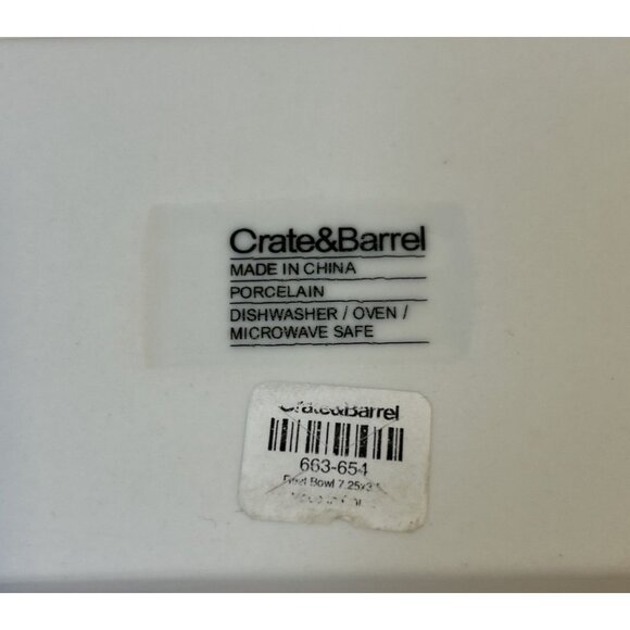 Crate & Barrel Set-2 White Porcelain Rectangular Bowls 7.25"x3.5"x1.25 VHTF - Picture 9 of 9
